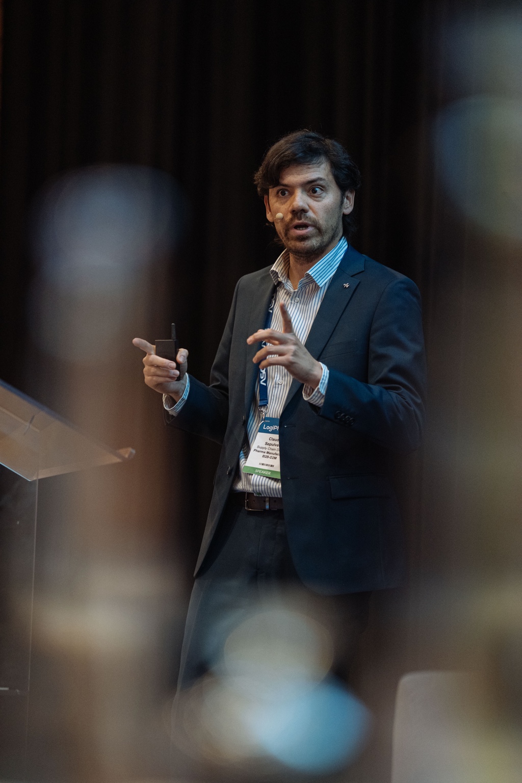 Claudio Sepúlveda durante una conferencia de Supply Chain